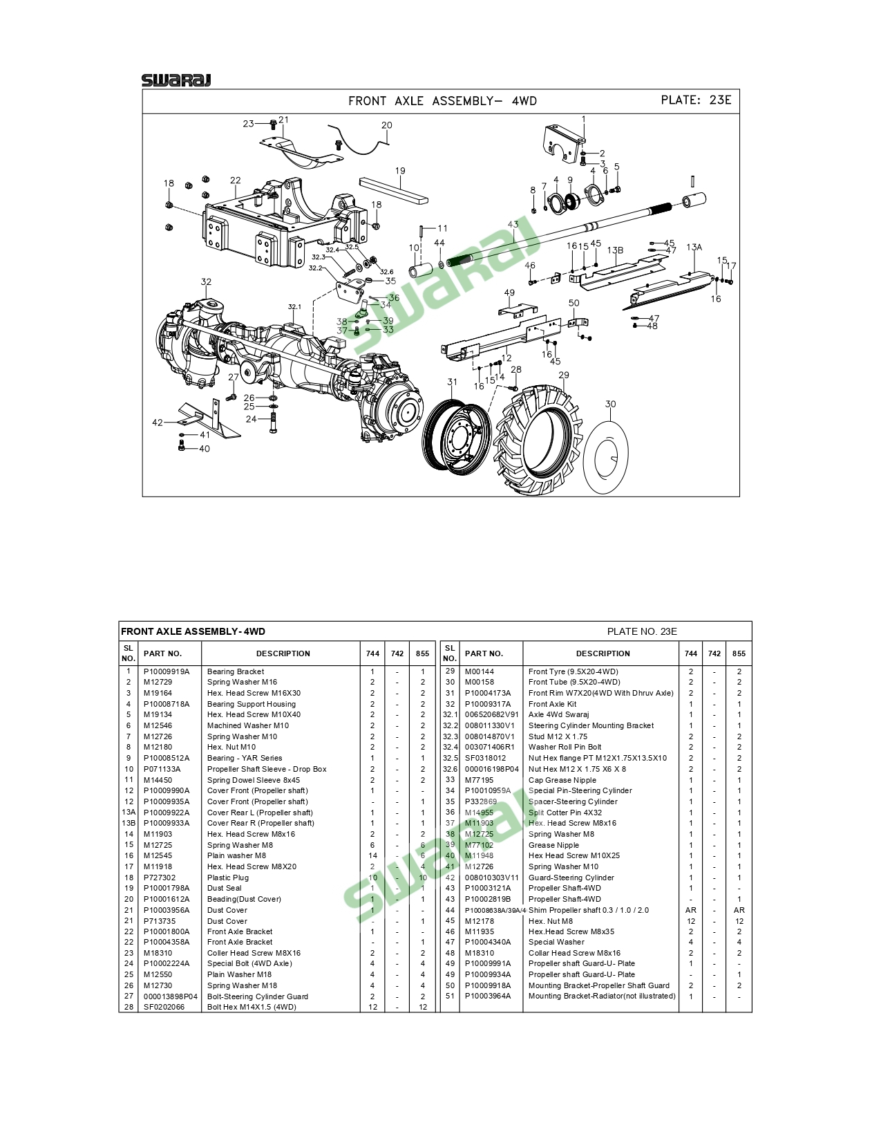 FRONT AXLE ASSEMBLY 4WD AgroKart