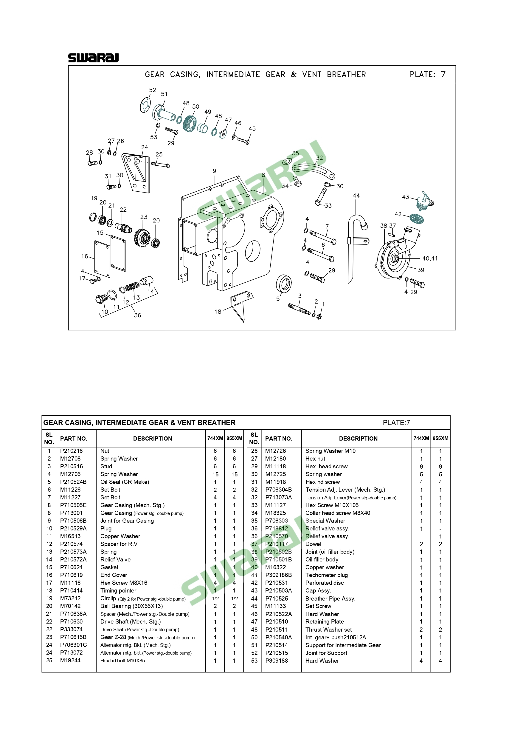 Gear Casing, Intermediate Gear & Vent Breather 7 – AgroKart